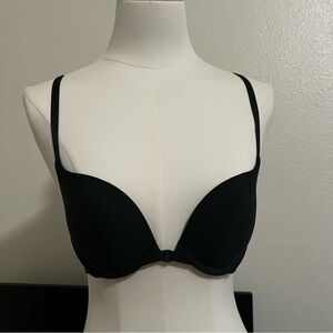 Victoria's Secret Elegant Sexy Plunge Open Back Black Bra Beach lingerie 34C